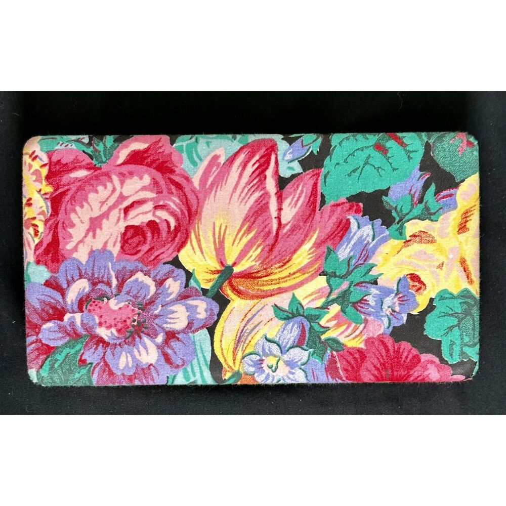 Floral Fabric Jewelry Box with Mirror
